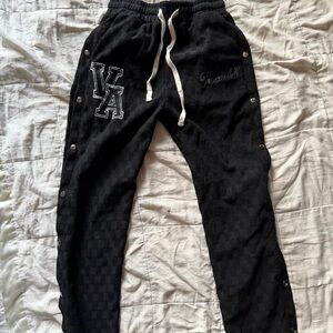 Vince Black Sweatpants with Side Buttons